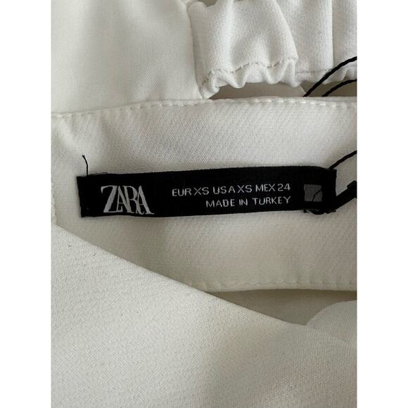 ZARA White Cutout Midi Dress - Size XS -New with Tags - Picture 6 of 6